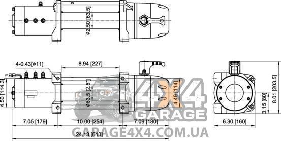 Лебідка для позашляховика ComeUp Seal Slim 12.5rs 5670кг (синтетичний трос і радіопульт)