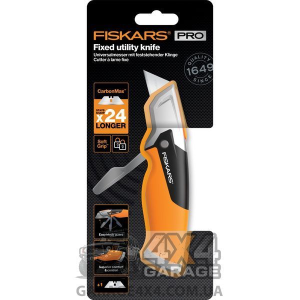 Нож с фиксированным лезвием Fiskars Pro CarbonMax (1027222) 1027222 фото