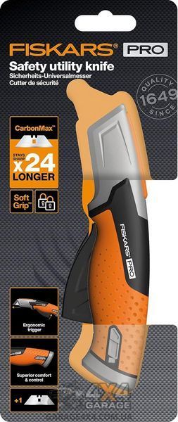 Компактный строительный нож Fiskars CarbonMax (1062938) 1062938 фото
