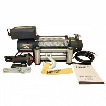 Лебідка для евакуатора KangarooWinch 12000lbs (24В, Сталевий трос) K12000-24V фото