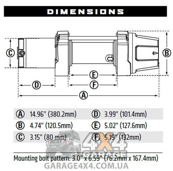 Лебедка для ATV WARN VRX 45-S (12 Вольт / 2041 кг / Синтетический трос) 101040 фото