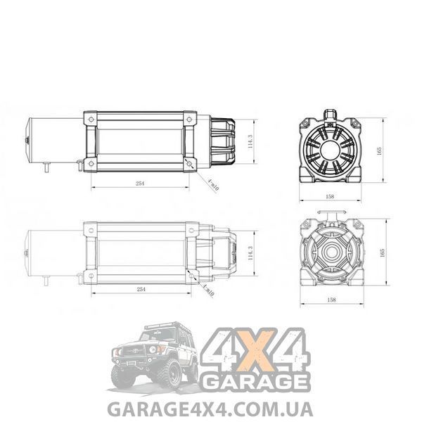 Скоростная автомобильная лебедка Kangaroowinch K9000XP (12в, Синтетический трос) K9000XP-SR фото