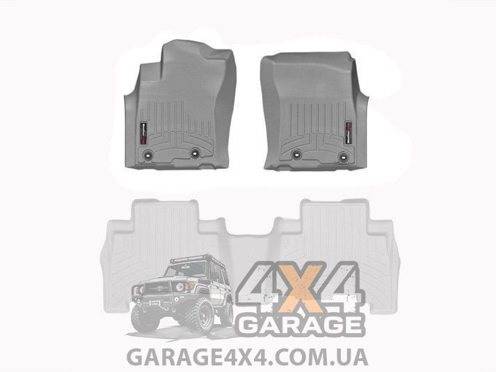 Сірі гумові килимки WeatherTech в салоні Lexus GX 2014+ (Перідні / пара) 464931 фото