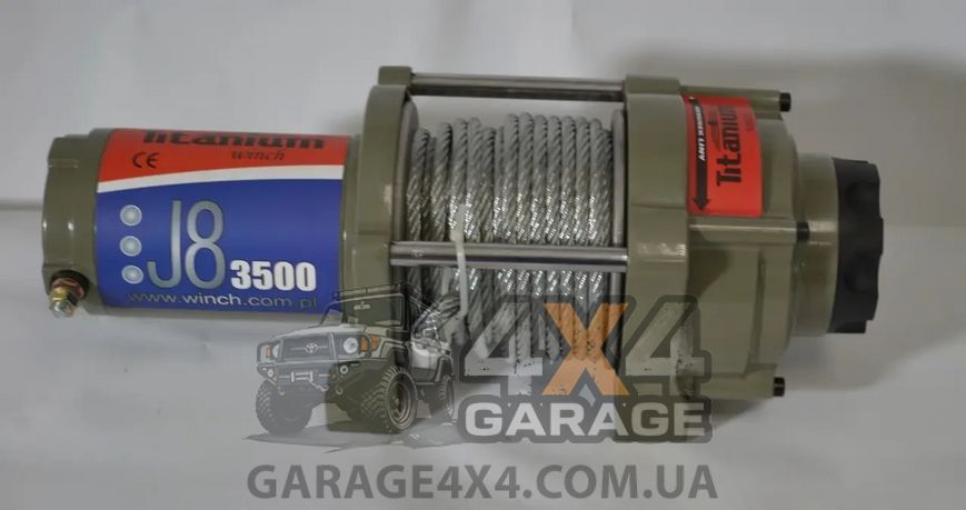 Компактная лебедка 12 Вольт для квадроцикла Titanium ATV J8 3500 (1590 кг) 2793 фото