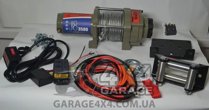 Компактная лебедка 12 Вольт для квадроцикла Titanium ATV J8 3500 (1590 кг) 2793 фото