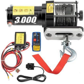 Лебідка для квадроцикла Electric Winch 3000lbs (Синтетичний трос / 12В) EW3000S фото