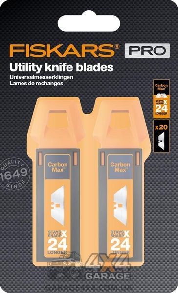Большой набор лезвий для ножей Fiskars CarbonMax (20 шт) 1062940 фото