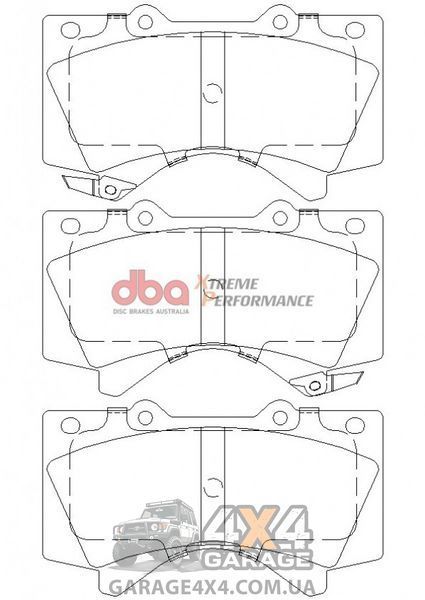 Передні гальмівні колодки DBA Xtreme Performance для Toyota Land Cruiser 200 (2008 - н. в.) 1838XP фото