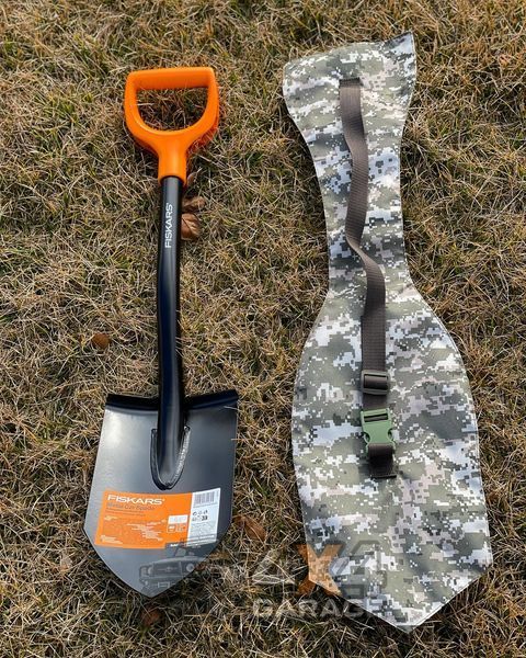 Чехол для автомобильной лопаты Fiskars Solid камуфляж (Пиксель / Оксфорд 600D) 131419 фото