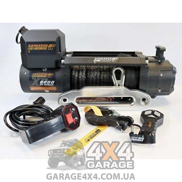 Скоростная автомобильная лебедка Kangaroowinch K8000XP (12В, Синтетический трос) K8000XP-SR фото