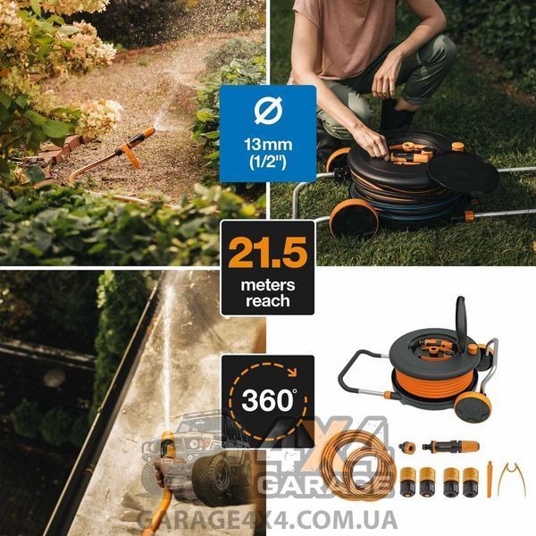 Катушка на колесах со шлангом 1/2" / 20 метров Fiskars 1071639 1071639 фото