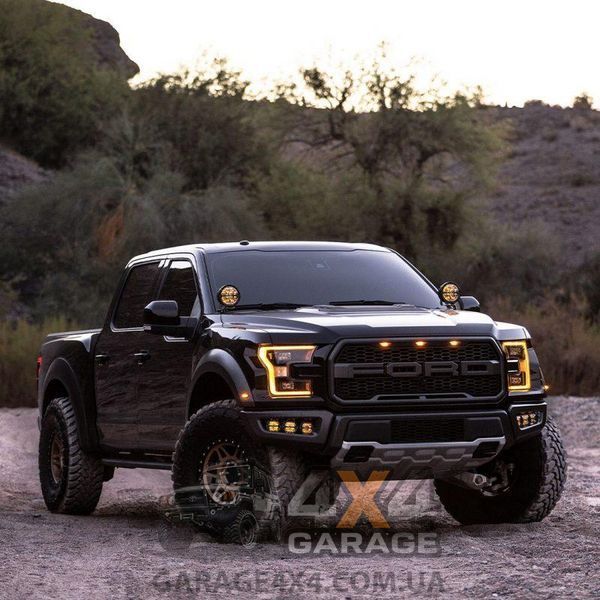 Круглые светодиодные фары желтого цвета RIGID 360 Series SAE (4 дюйма, пара) 36111 фото