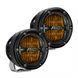 Круглые светодиодные фары желтого цвета RIGID 360 Series SAE (4 дюйма, пара) 36111 фото 3
