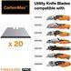 Большой набор лезвий для ножей Fiskars CarbonMax (20 шт) 1062940 фото 1