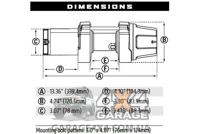 Лебедка для квадроцикла WARN VRX 35-S (12 Вольт / 1588 кг) 101030 фото