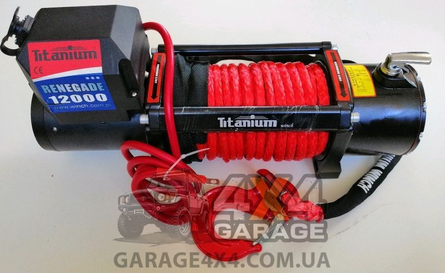 Автомобильная лебедка Titanium Renegade 12000lbs (Встроенный блок управления, синтетический трос)