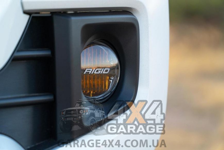 Круглые светодиодные фары желтого цвета RIGID 360 Series SAE (4 дюйма, пара) 36111 фото