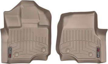 Бежеві гумові килимки WeatherTech до салону Ford F-150 15+ (Crew Cab, SuperCab) 456971 фото
