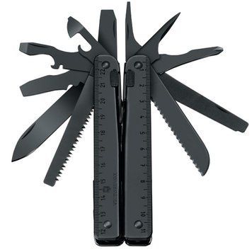 Нож складной, мультитул Victorinox Swisstool BS (115мм, 29 функций), черный, с кож.чехлом 3.0323.3CN 1870747866 фото
