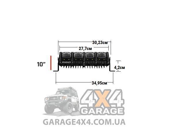 Адаптивна світлодіодна балка для квадроцикла RIGID Adapt 10" adapt10 фото