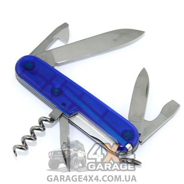 Ніж складаний, мультитул Victorinox Spartan (91 мм, 12 функцій), синій прозр. 1.3603.Т2 1870744664 фото