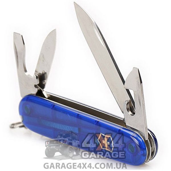 Ніж складаний, мультитул Victorinox Spartan (91 мм, 12 функцій), синій прозр. 1.3603.Т2 1870744664 фото