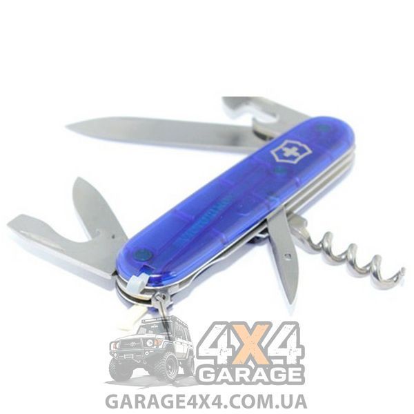 Ніж складаний, мультитул Victorinox Spartan (91 мм, 12 функцій), синій прозр. 1.3603.Т2 1870744664 фото