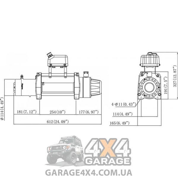 Лебідка електрична Kingone TDS 12000lbs (12 Вольт / 5450кг) TDS12000 фото