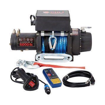 Лебідка для позашляховика Electric Winch 6000lbs (Синтетичний трос / 12В) EW6000S фото
