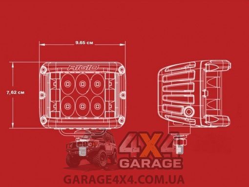 Світлодіодні фари RIGID D-SS PRO (7 дюймів, дальнє світло) 262213 фото
