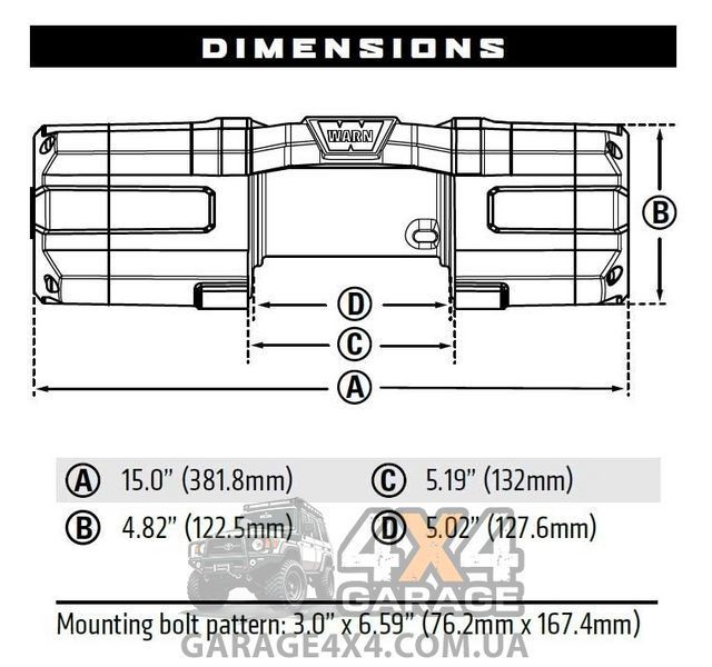 Компактна автомобільна лебідка WARN AXON 55-s для Suzuki Jimny 101150 фото