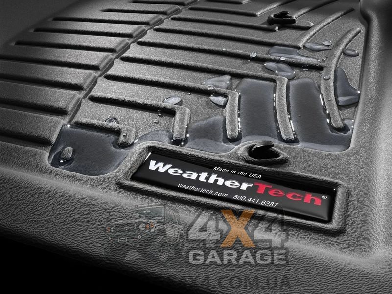 Грязезащитные резиновые коврики WeatherTech в салон Ford F-150 15+ (Задние / Черные) 446972 фото