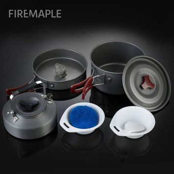 Набір туристичного посуду Fire-Maple FMC-204: сковорідка, чайник, каструля-казанок FMC-204 фото