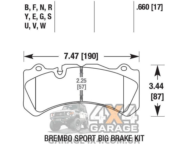 Посилені передні гальмівні колодки BREMBO GT для Lexus LX 570 (комплект XA5.71.L2) XA5.71.L2 фото
