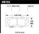 Передние тормозные колодки HAWK LTS для Toyota Hilux 2005-2013 (ферро-карбон / комплект) HB703Y.665 фото 2