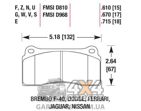 Посилені задні гальмівні колодки BREMBO GT для Lexus LX 570 (207.4865.80) 207.4865.80 фото