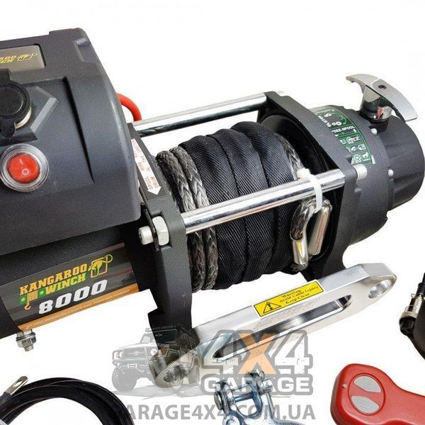 Автомобильная лебедка 12В Kangaroowinch 8000 (3630 кг / Синтетический трос) K8000SR фото