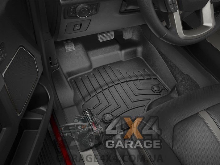 Передние грязезащитные резиновые коврики WeatherTech в салон Ford F-150 15+ (Crew Cab, SuperCab) 446971 фото