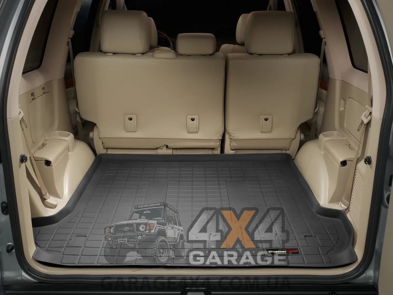 Чорний брудозахисний килимок у багажник WeatherTech для Toyota Land Cruiser 200 2019+ (5 місць) 401183 фото