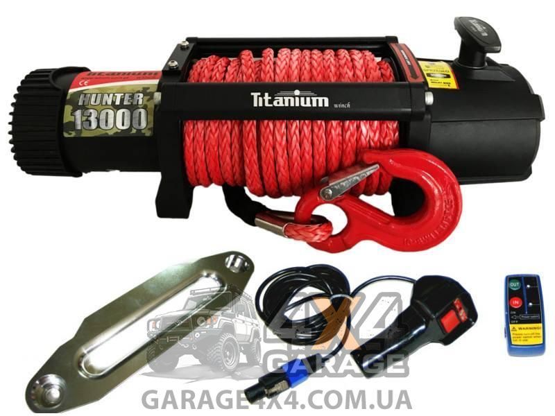Автомобильная лебедка Titanium Hunter 13000 (синтетический трос / 5900 кг) 03605s фото