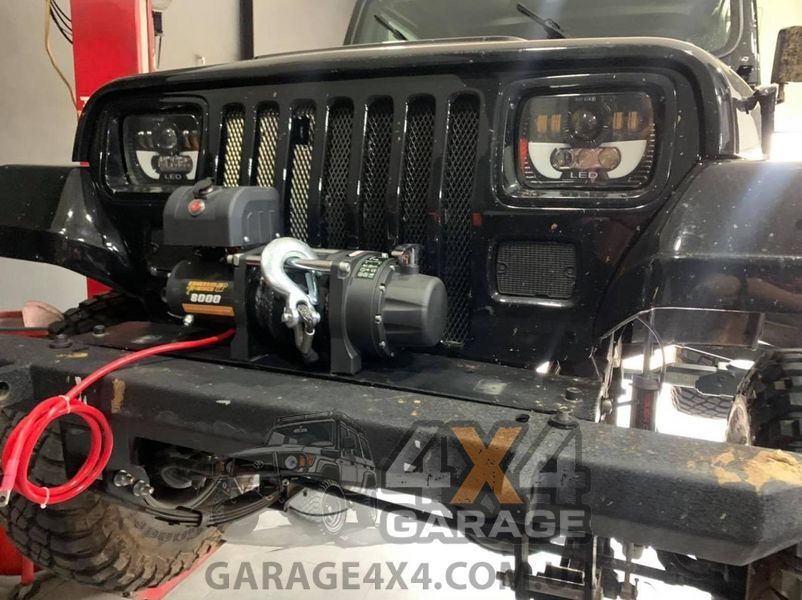 Автомобильная лебедка 12В Kangaroowinch 8000 (3630 кг / Синтетический трос) K8000SR фото