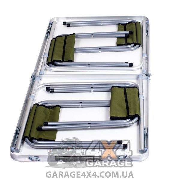 Стол туристический складной Ranger ST 401 (120х60х55/62/70см) + 4 складных стула, алюминиевая рама 234-1063 фото