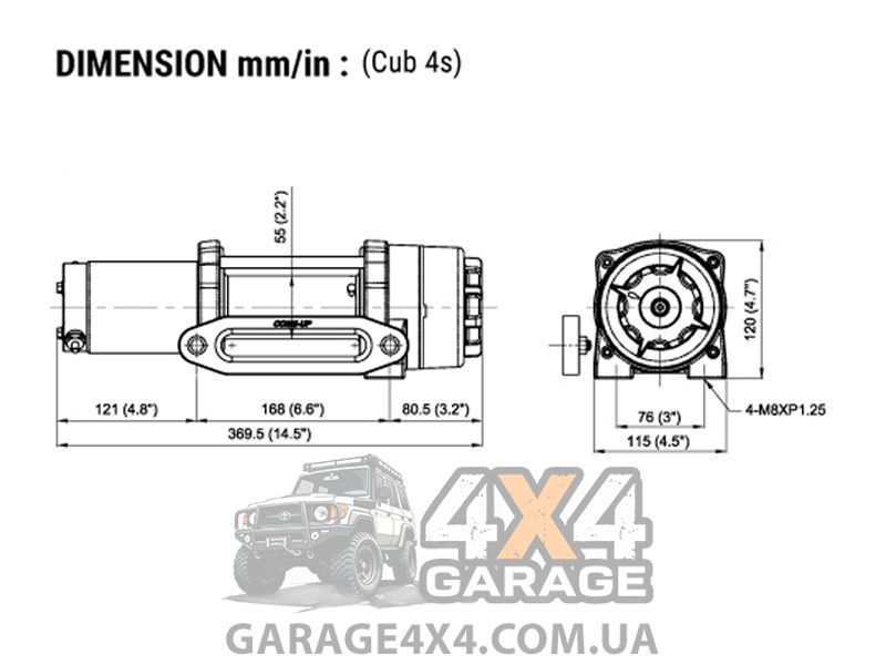 Лебедка электрическая COMEUP ATV Cub 4s std 12V 129410 фото