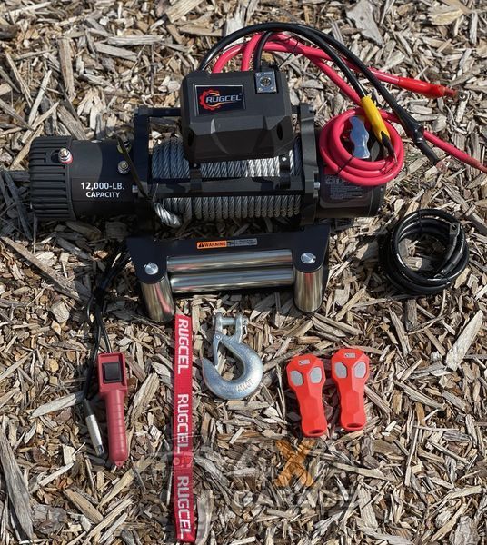 Лебідка для позашляховика Rugcel 12000lbs (5443 кг / 12 вольт) R12000LB фото