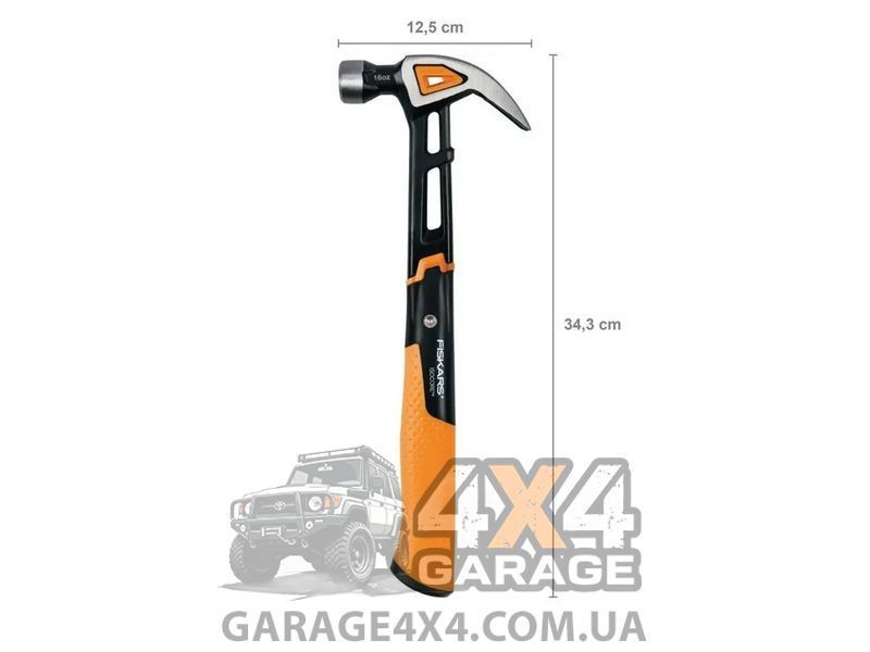Молоток - гвоздодер Fiskars IsoCore 1027202 (455 гр / 343 мм) 1027202 фото