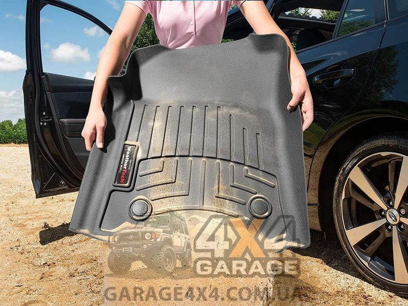 Чорні гумові задні килимки в салон WeatherTech для Land Rover Discovery Sport 2020 4415892 фото
