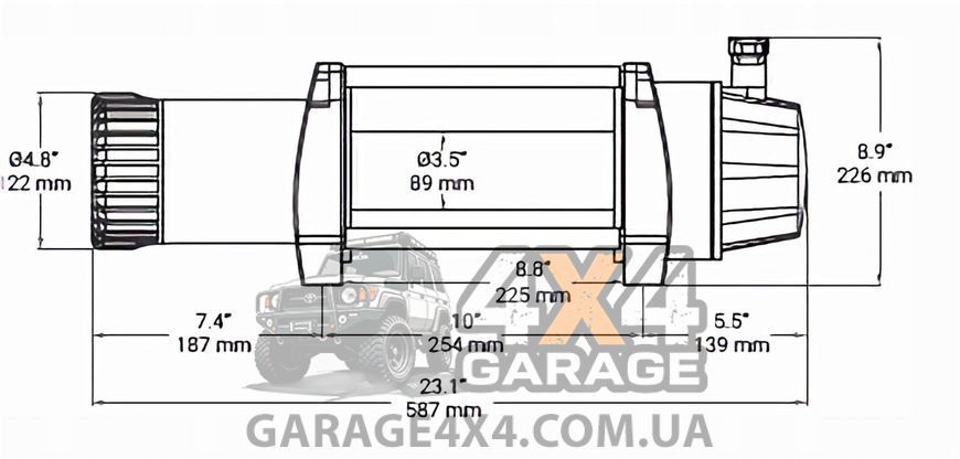 Лебідка для евакуатора Titanium Renegade 17000lbs (Синтетичний трос, 12 Вольт, 7710 кг) 1579s фото