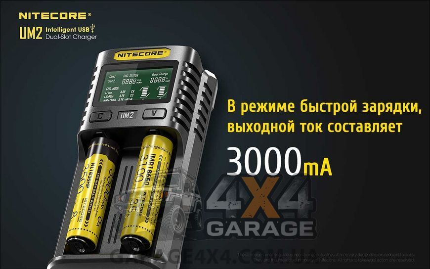 Зарядное устройство Nitecore UM2 (2 канала)