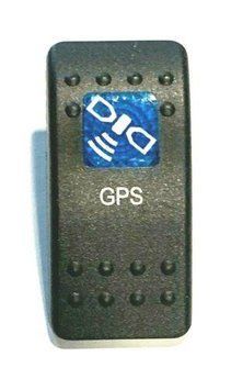 Автомобильная кнопка - тумблер с подсветкой GPS (12/24 Вольт) OF080 фото