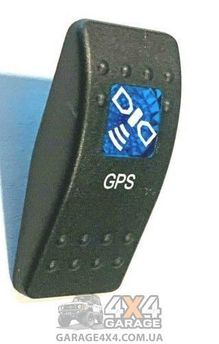 Автомобильная кнопка - тумблер с подсветкой GPS (12/24 Вольт) OF080 фото